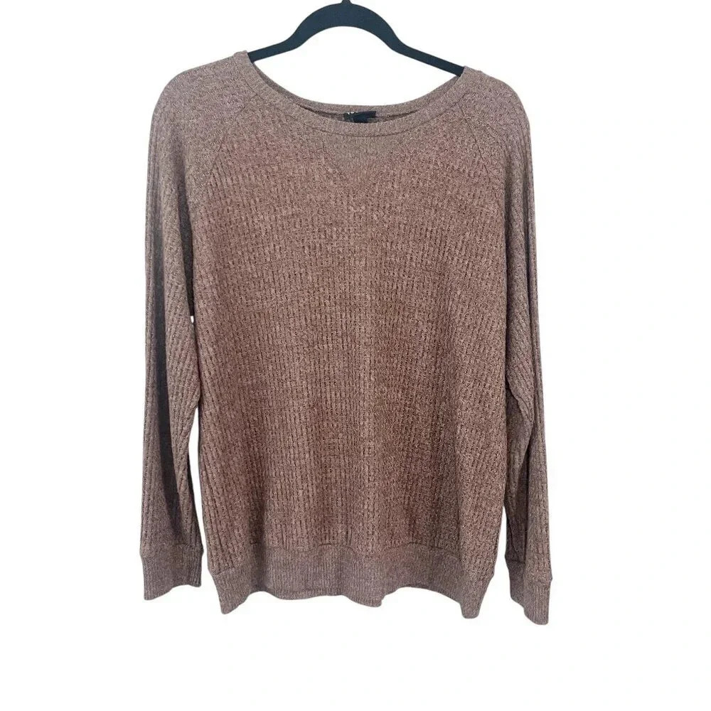 Torrid Dusty Mauve Long Sleeve Ribbed Sweater Women's Plus Size 0X